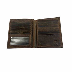 F&L Classic Brown‎ Genuine Leather Bifold Wallet RFID Safe Vintage